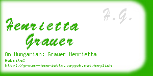 henrietta grauer business card